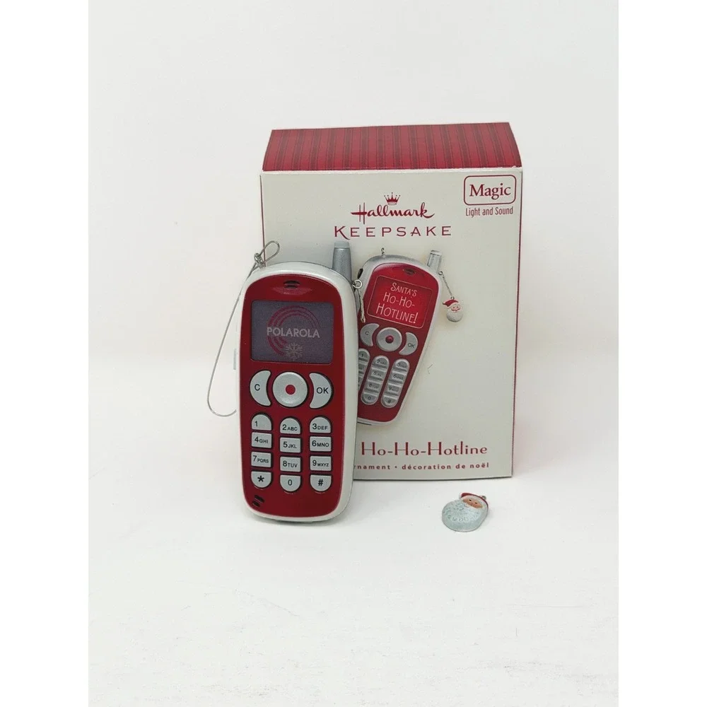 Hallmark Keepsake 2007 Santa's Ho Ho Hotline Magic Light Sound Ornament Box